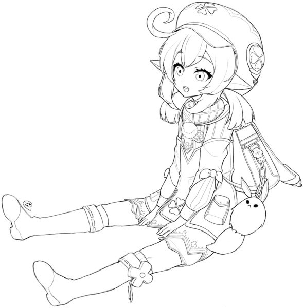 Раскраска Геншин Импакт