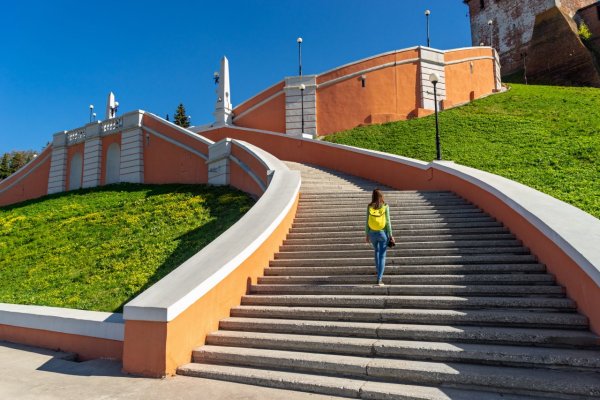 Нижний Новгород Чкаловская лестница вектор