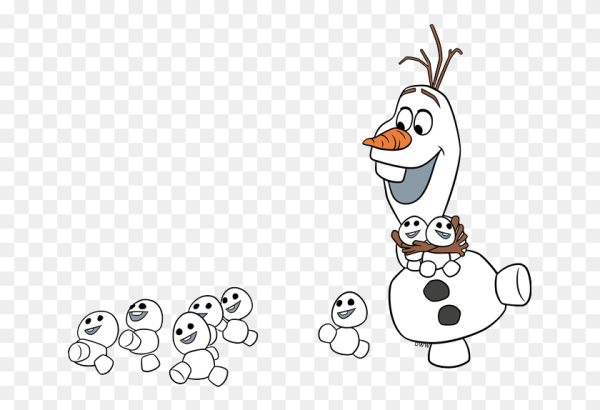 Олаф и маленькие снеговички