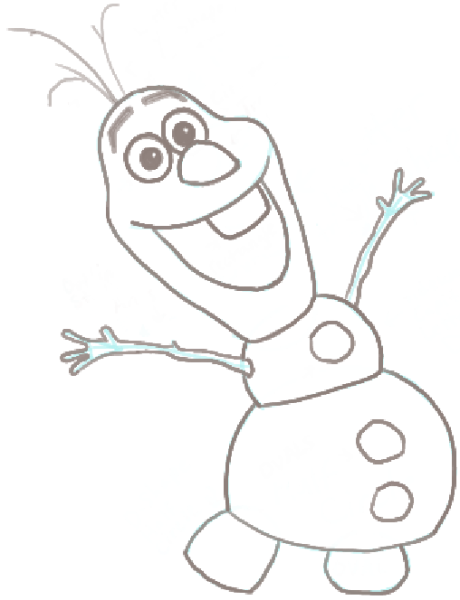 Олаф карандашом