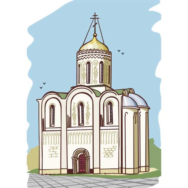 Иллюстрация древнерусских храмов