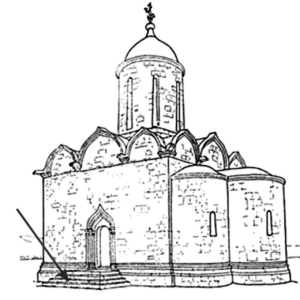 Набросок храма древней Руси