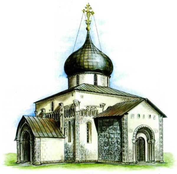 Георгиевский собор в Юрьеве-польском рисунок