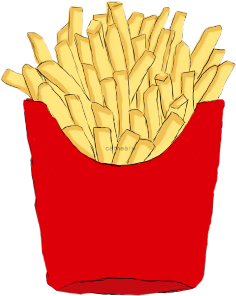 Картошка фри для срисовки