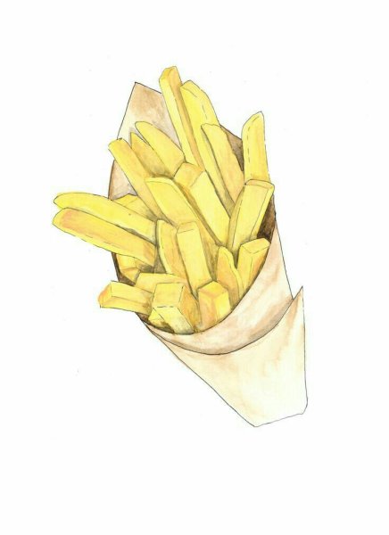 Скетчинг картофель фри