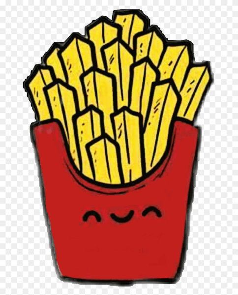 Картошка фри мультяшная