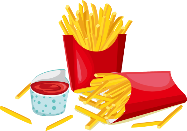 Картофель фри рисовать