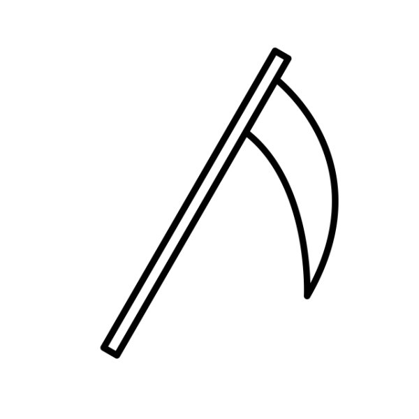 Коса инструмент раскраска