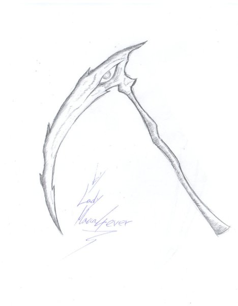 Коса для срисовки оружия