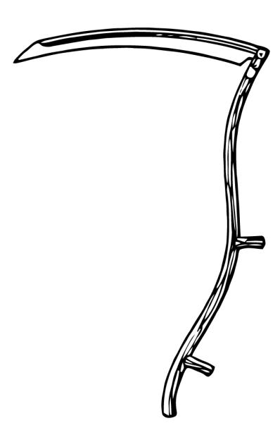 Коса инструмент раскраска для детей