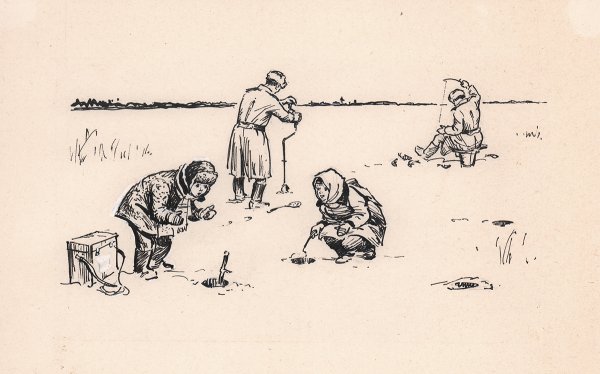 Подледный лов рисунок