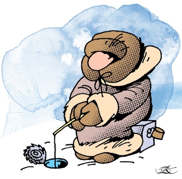 Зимняя рыбалка на картинах художников