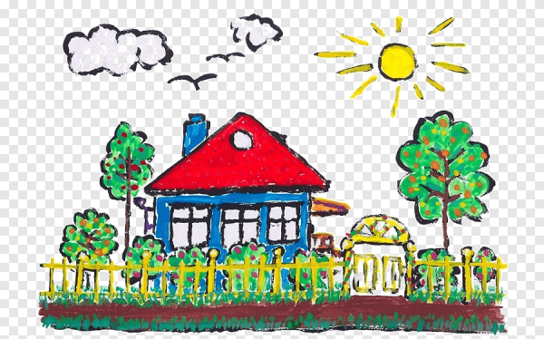 Осень в деревне рисунки детские