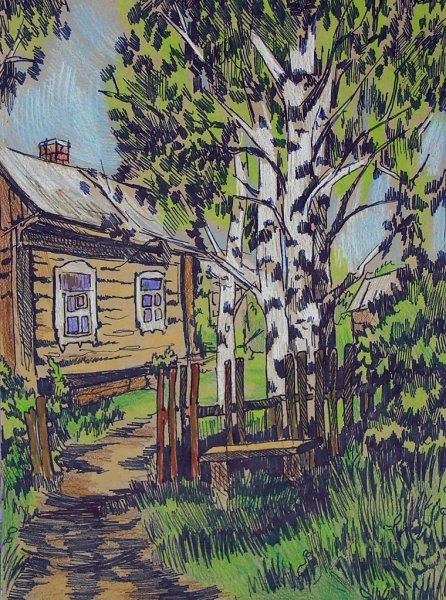 Художник Сергей Курицын деревня лето
