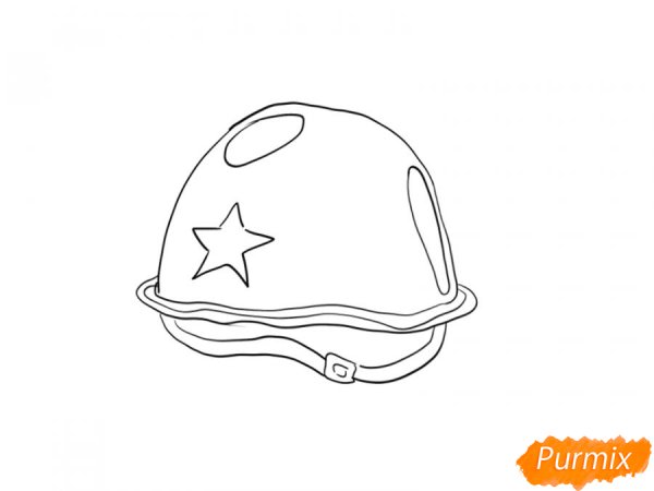 Каска Военная шаблон