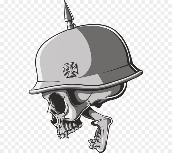 Череп солдата в каске