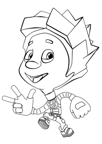 Нолик из Фиксиков рисунок карандашом