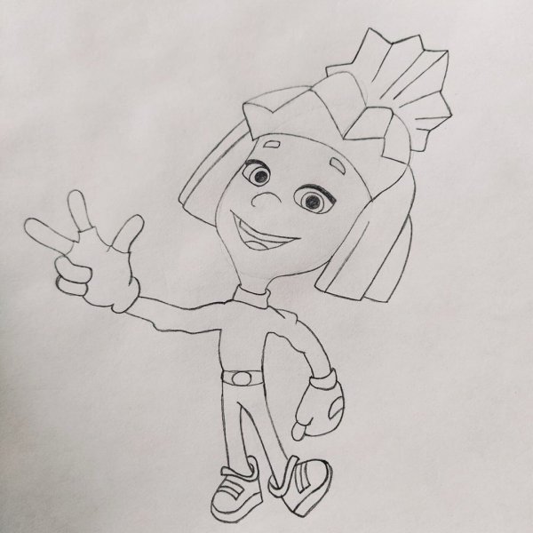 Раскраска Нолик из Фиксиков