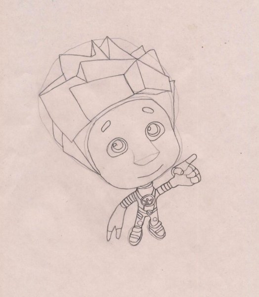 Раскраска Фиксики Нолик