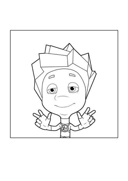 Нолик из Фиксиков рисунок