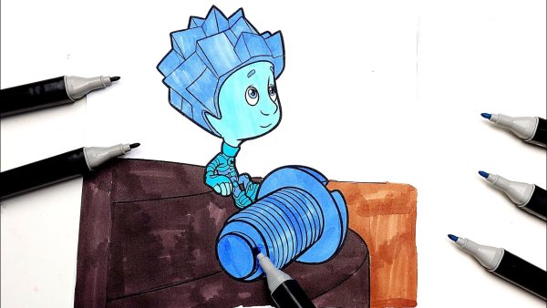 Нолик из Фиксиков раскраска для детей