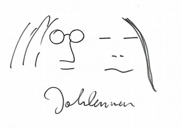 Джон Леннон и Йоко оно рисунки