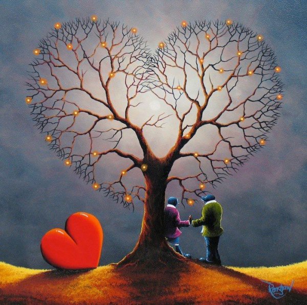 Дерево с сердечками