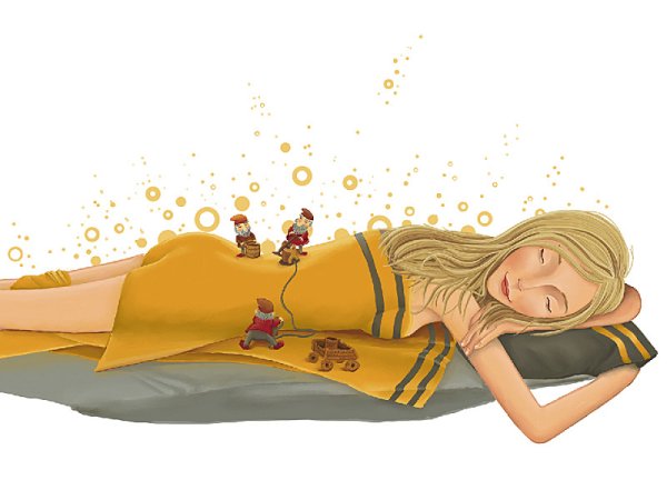 Девушка спит рисунок