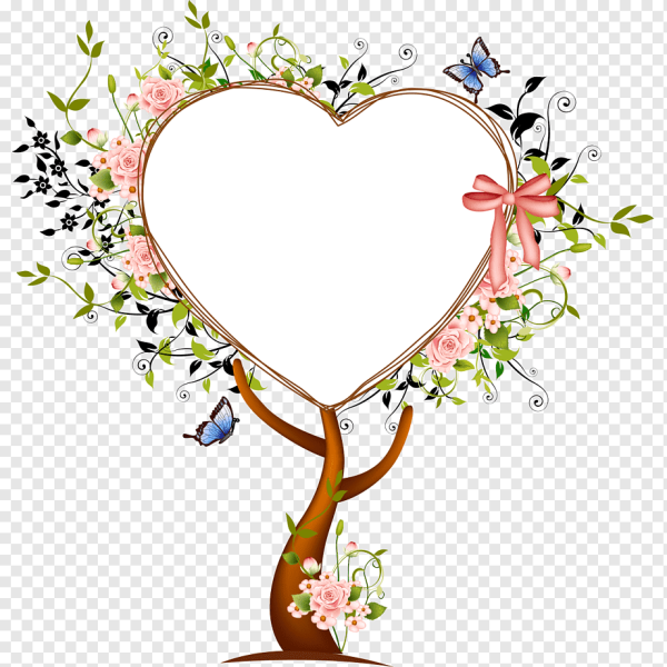 Дерево любви на прозрачном фоне