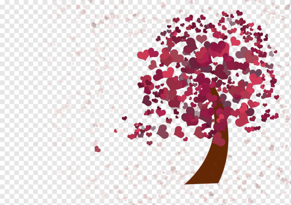 Деревце сердечком