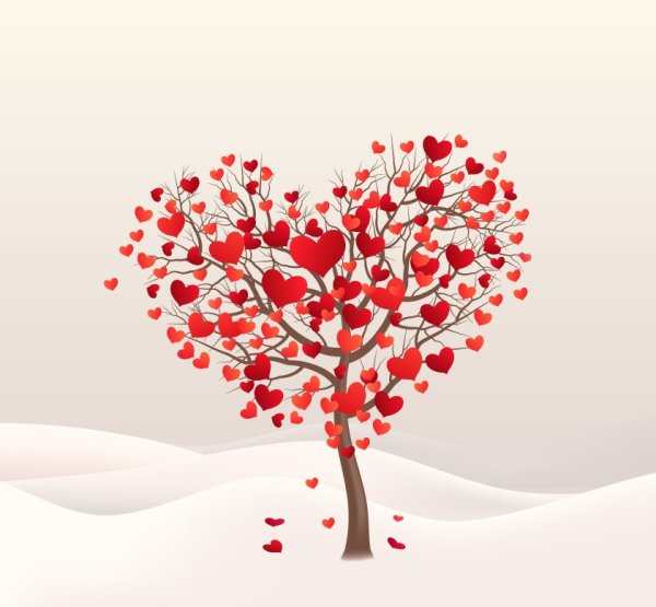 Трафарет дерево любви