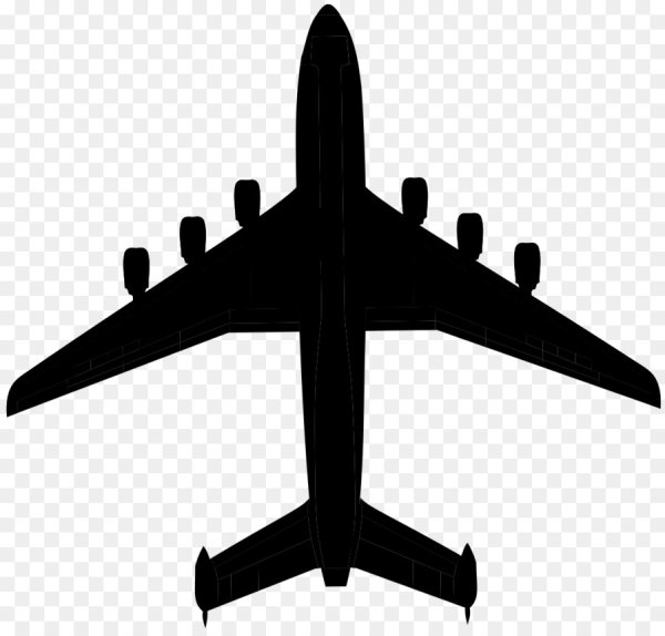 Самолет вид сверху сбоку на белом фоне