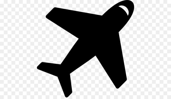 Силуэт самолета сверху