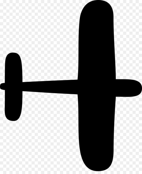 Силуэт самолета сверху