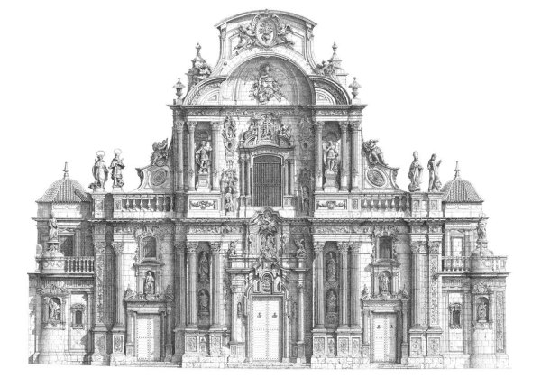 Барокко Цвингер 1711 фасад чертеж