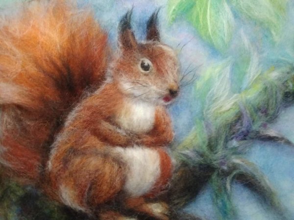 Рисование шерстью животные