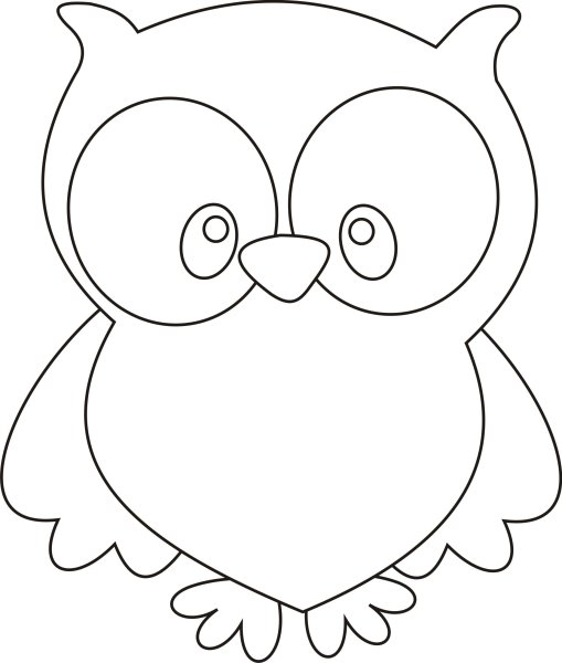 Сова трафарет для детей