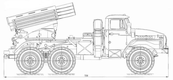 Чертежи Урал 4320 БМ-21 град