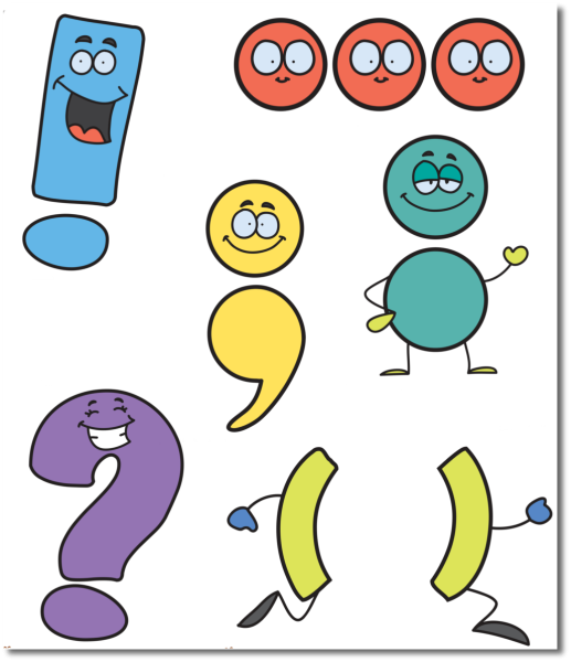 Изображение знаков препинания