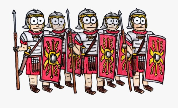 Раскраска Римский воин легионер