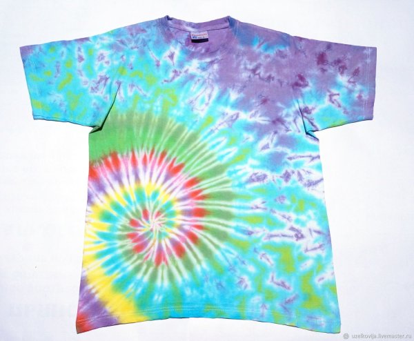 Узелковый батик футболка
