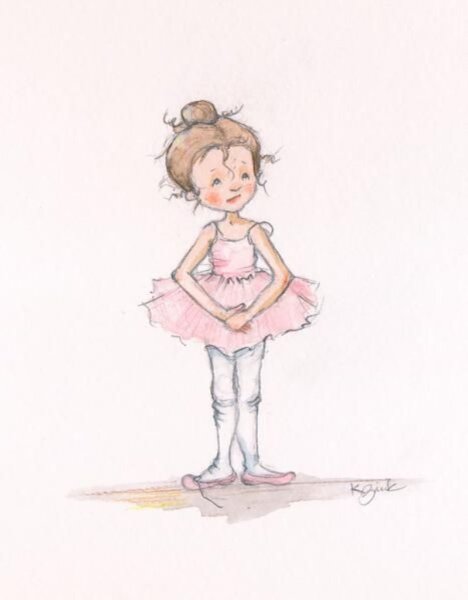 Маленькие балерины акварель