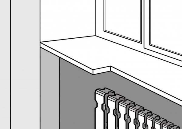 Выступ пластикового подоконника