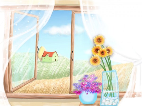 Пейзаж в окне