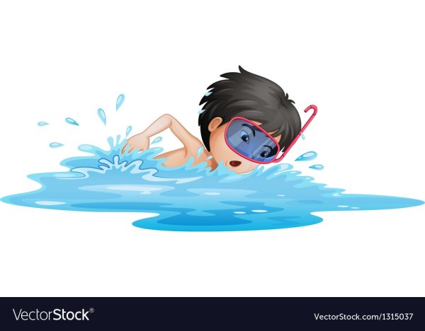 Мальчик плывет
