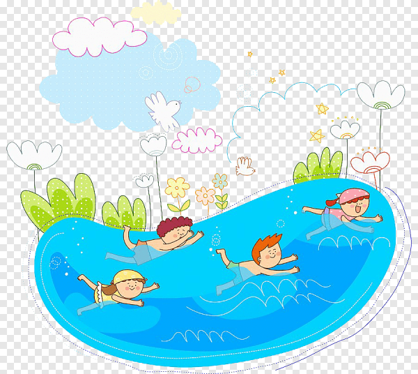 Плавание на белом фоне