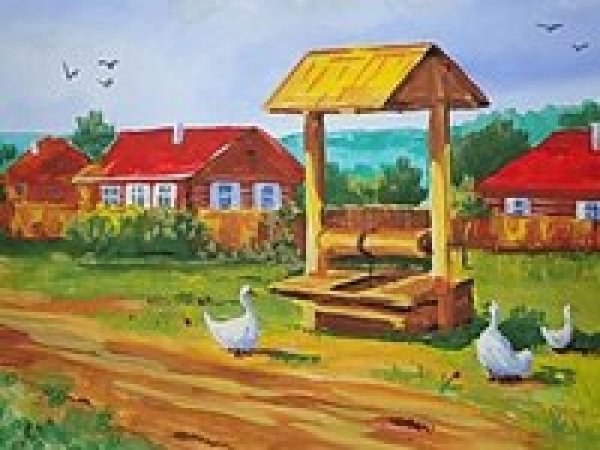 Сельский пейзаж для детей