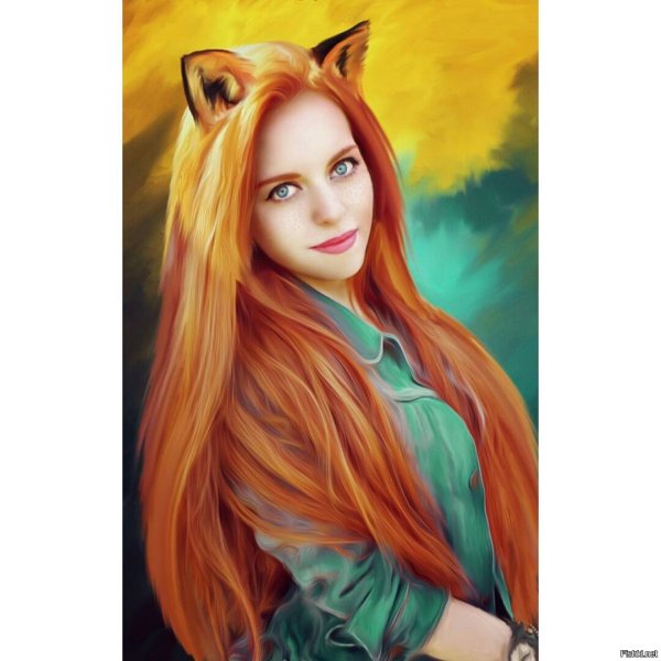 Девушка лиса арт