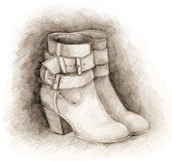 Наброски старого ботинка