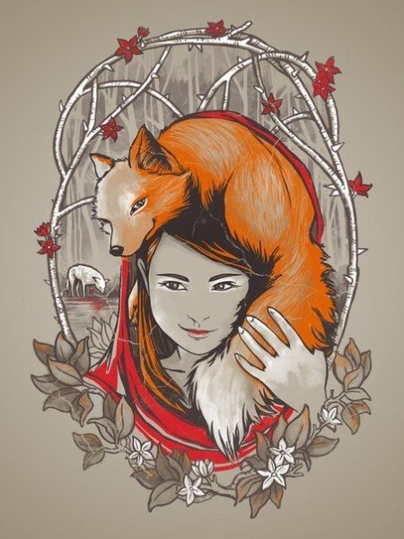 Девушка лиса арт